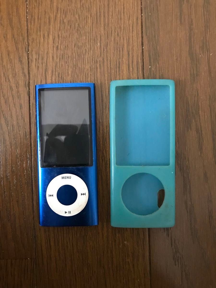 iPod nano 第5世代 A1320 8GB MC037J ブルー　ジャンク　カバー付き