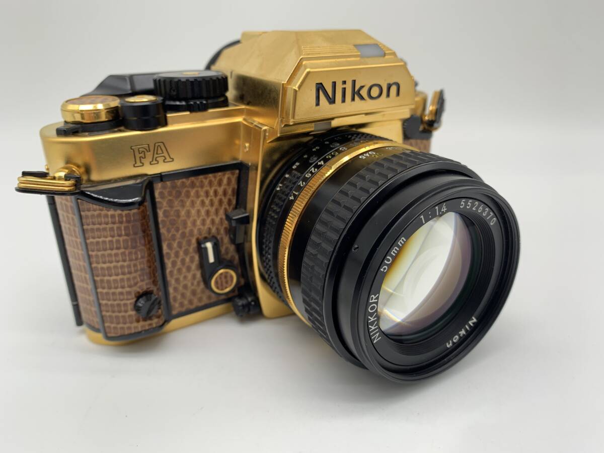 ☆美品【NIKON】FA + Ai-s 50mm F1.4 GOLD GRAND PRIX '84 ゴールド ニコン 管理番号 : 38283829の画像3