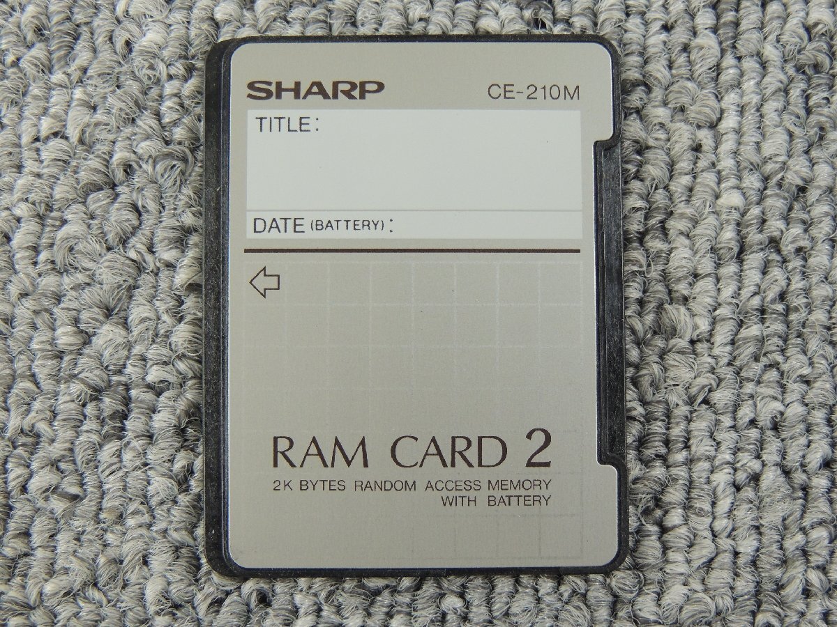 シャープ/SHARP CE-210M RAMカード 2KB 未チェック ジャンク品扱い /ポケットコンピュータの画像2
