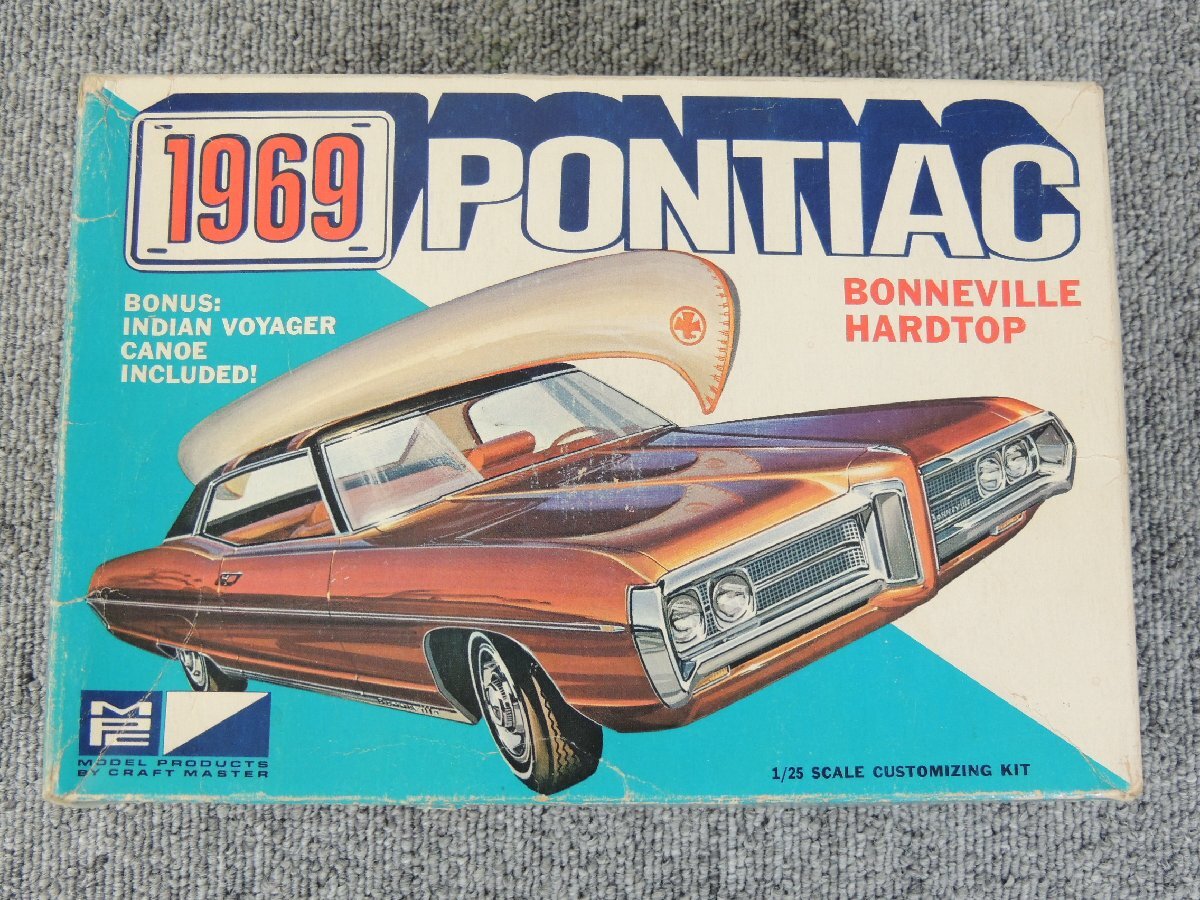 MPC 1/25 1969 PONTIAC BONNEVILLE HARDTOP 一部塗装・組立済 現状販売 /ポンティアック ボンネビルハードトップ プラモデル_画像1
