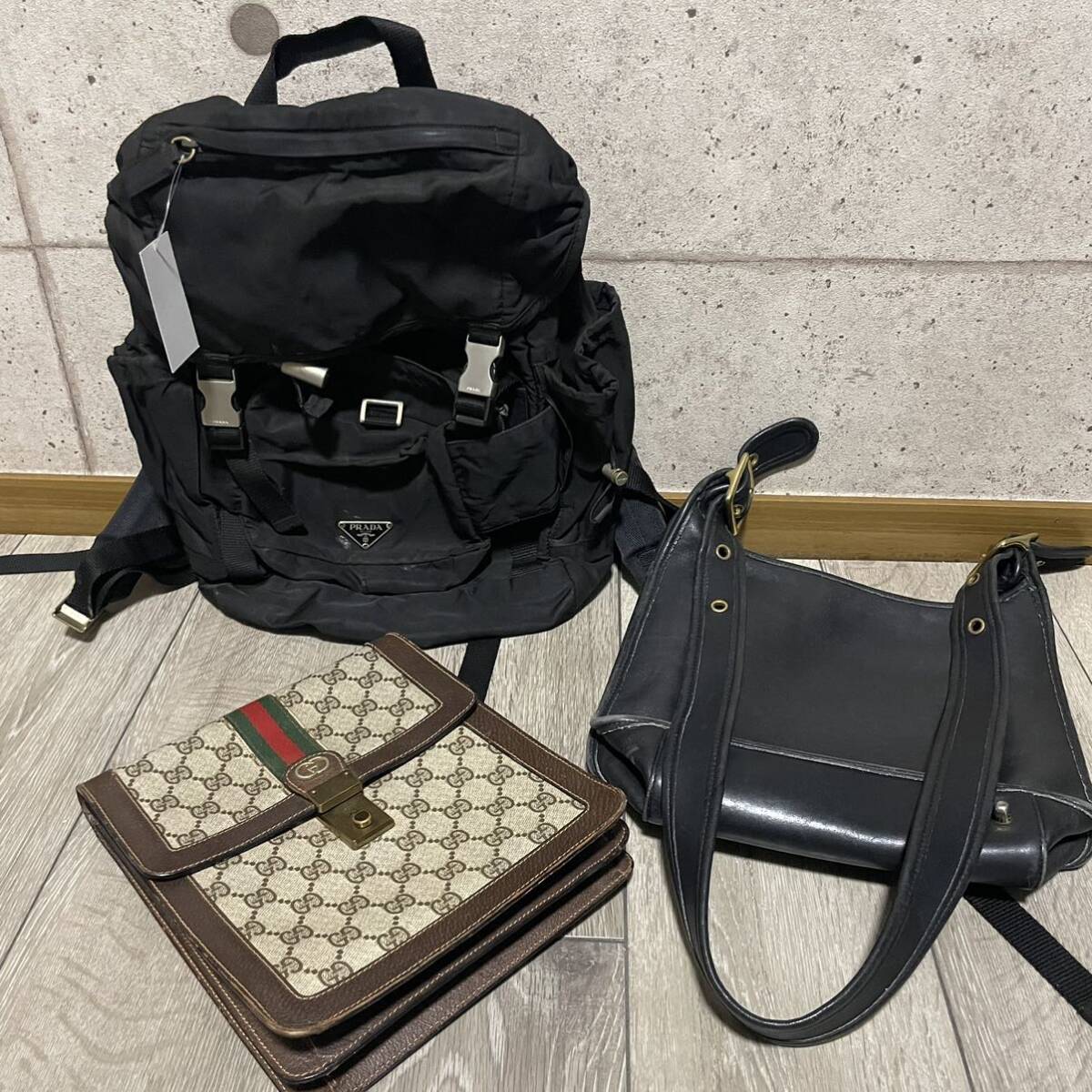 1円まとめ ブランドバッグ CHANEL シャネル LOUIS VUITTON GUCCI グッチ PRADAプラダ Dior ディオール coach コーチ ジャンク品の画像4