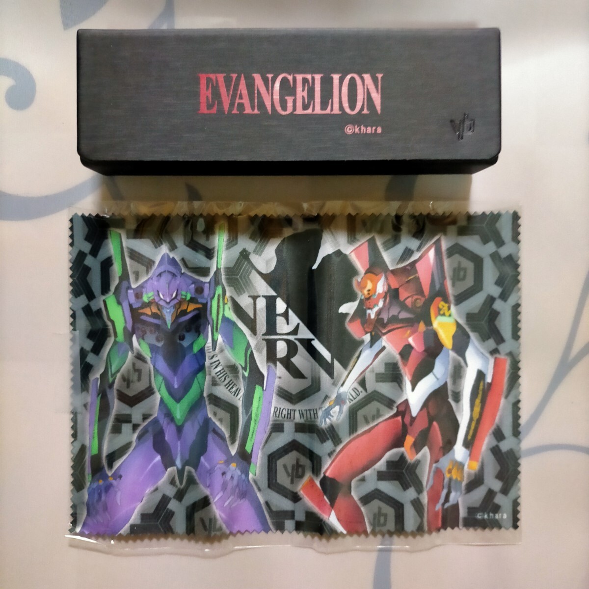 未使用品・EVANGELION（エヴァンゲリオン初号機）・コラボメガネ・パープル/グリーン色・限定モデル・付属品付・度入（-0.75）・チタン使用_画像8