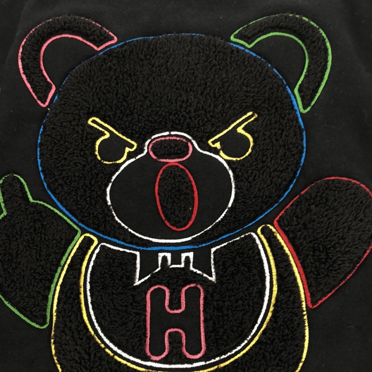 HYSTERIC GLAMOUR ヒステリックグラマー HYS BEAR刺繍オーバーサイズスウェットトレーナー ブラック F 01203CS04 ITTEINOSP362_画像5