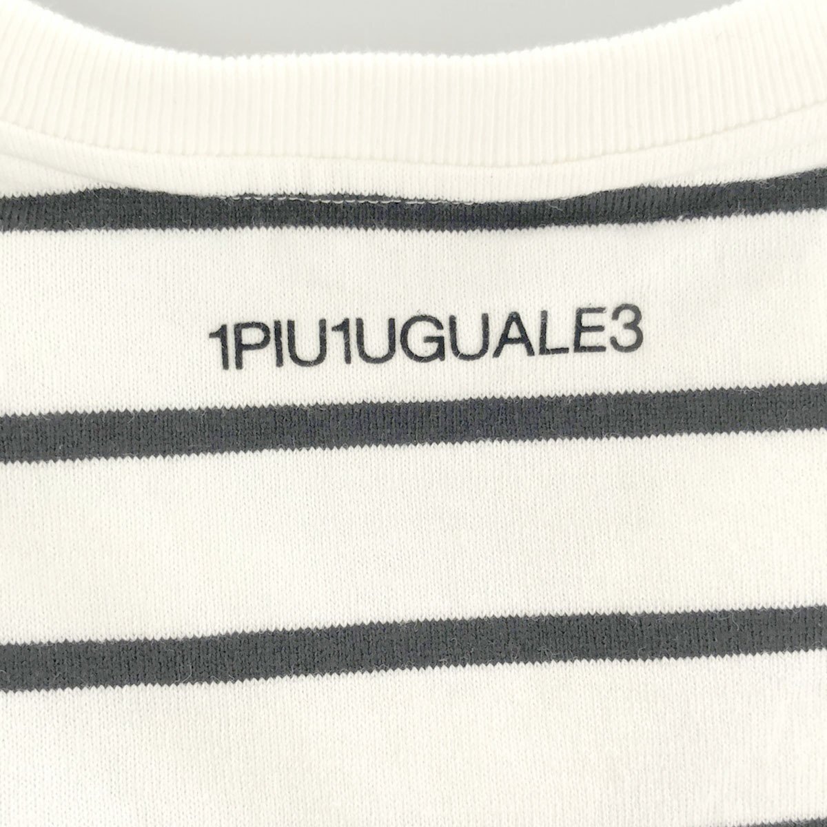 1piu1uguale3unopiuunoug.-retoreOriginal multi border S/S V-neck мульти- окантовка V шея футболка белый 4 ITB1UUFRRXJB