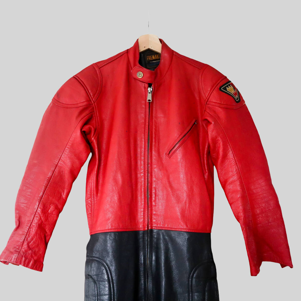 FREMANTLE/ Freemantle полный кожа костюм для гонок комбинезон комбинезон lai DIN g костюм кожаный комбинезон черный красный 