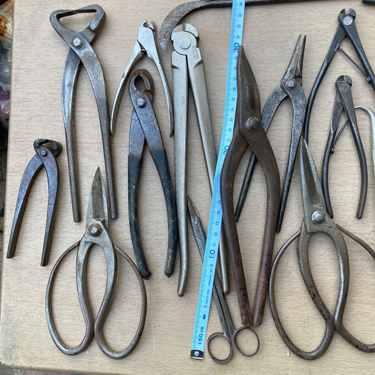 盆栽道具工具 ペンチ ニッパー ハサミ 剪定鋏コブ切りヤットコ２５点の画像9