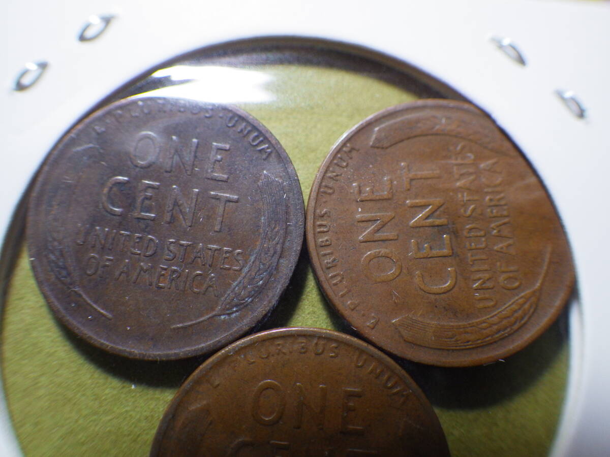アメリカ１セント硬貨３種類 １９２８年 コレクター放出品の画像4