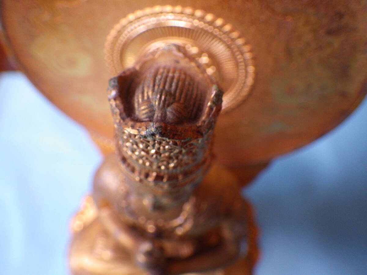 仏像大日如来坐像（錫合金銅真鍮）約約高さ275ｍｍ幅125ｍｍ奥行110ｍｍ重量2.04ｋｇ_画像10