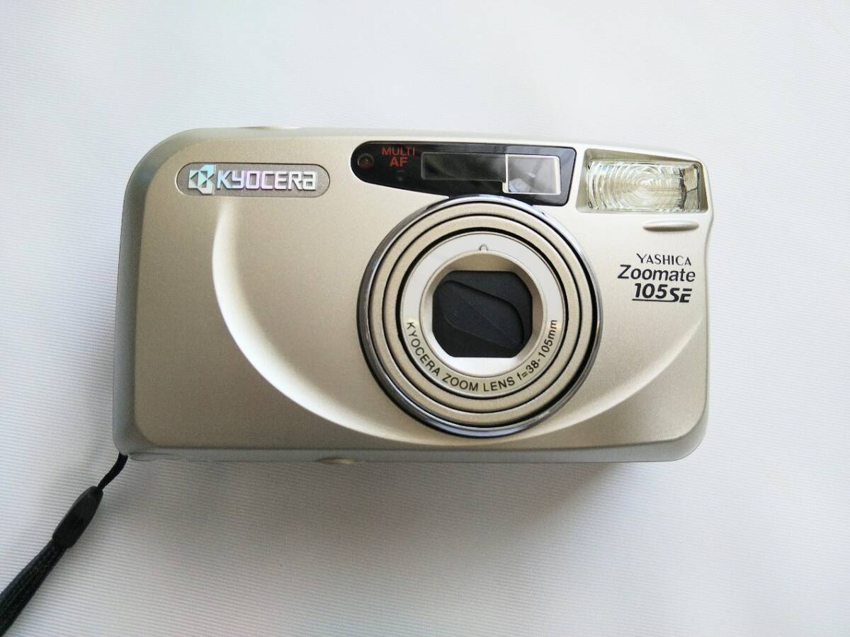 KYOCERA 京セラ YASHICA ヤシカ Zoomate 105SE フィルムカメラ カメラケース リモコン ストラップ 外箱 説明書 Panasonic CR123A 電池 _画像2
