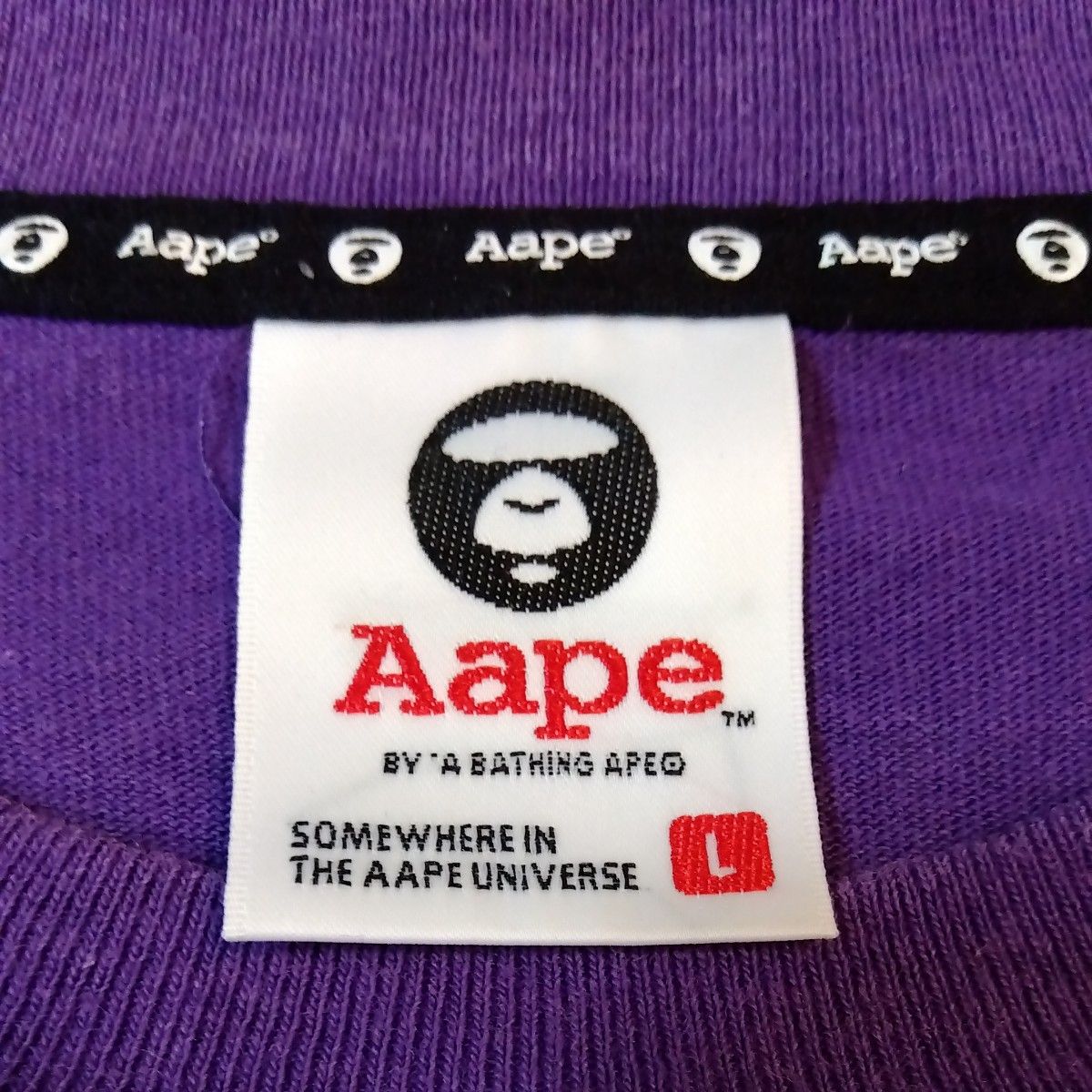 AAPE BY A BATHING APE (ア ベイシング エイプ) UNIVERSE  半袖 Tシャツ パープル　