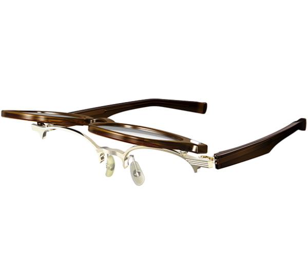 新品 未使用 フォーナインズ 999.9 眼鏡フレーム NPM-56 9110 ケース付 メガネ 跳ね上げ_画像5