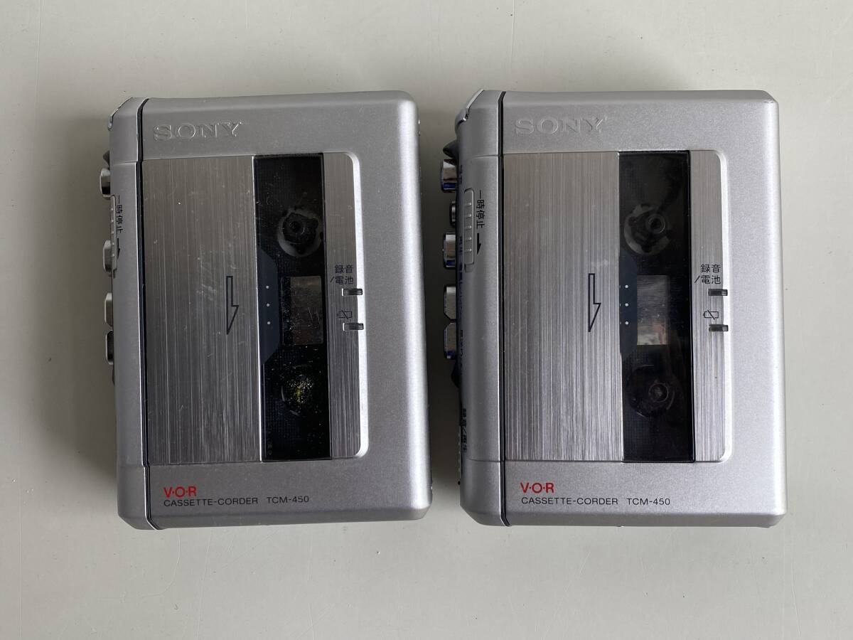 ⑬t487◆SONY ソニー◆カセットレコーダー TCM-450 オーディオ機器 ポータブルプレーヤー カセットテープ レコーダー 2点セット 未検品の画像1