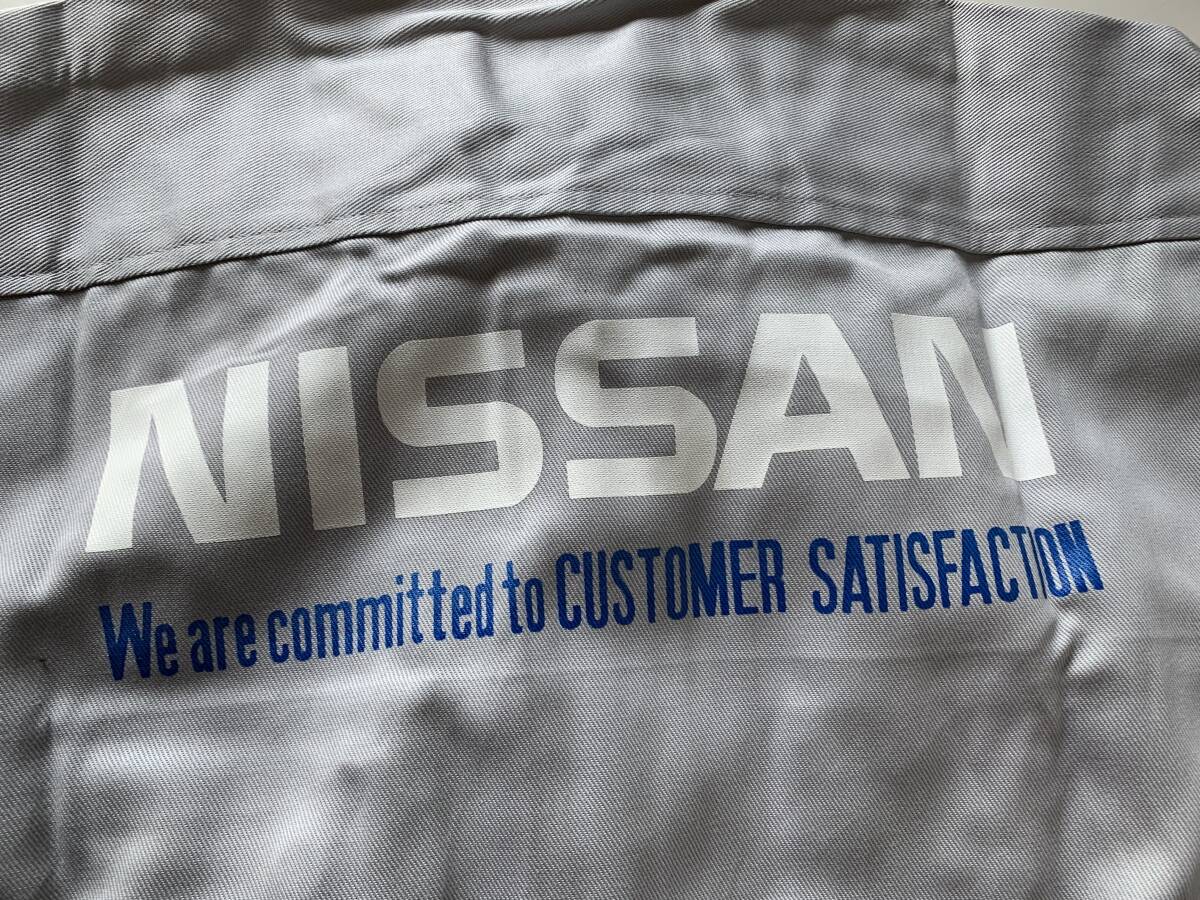 Qu778◆NISSAN 日産◆つなぎ オールインワン 作業着 HITEQ HAMJCOT 長袖 3L グレー C-KM 3600 日本製 整備士 テクニカルスタッフ 未使用