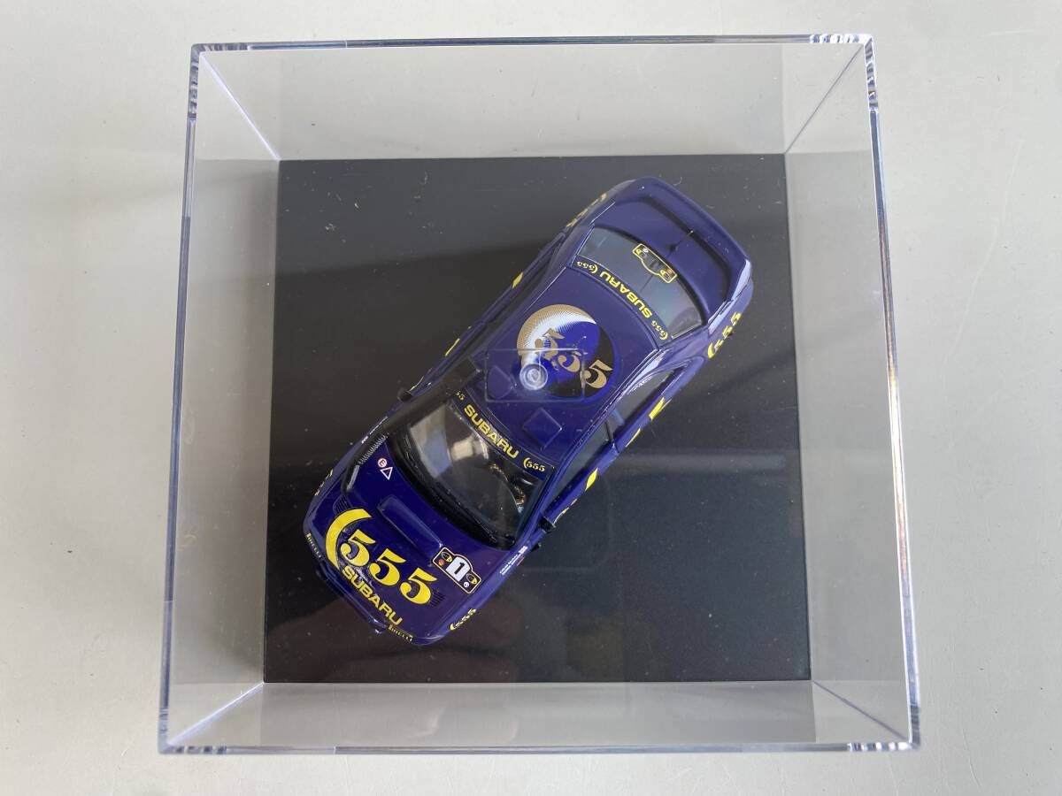 ⑬t723◆Trofeu トロフュー◆ミニカー 模型 1:43 622 Subaru impreza Safari 96 スポーツカー ブルー系 ケース付の画像2