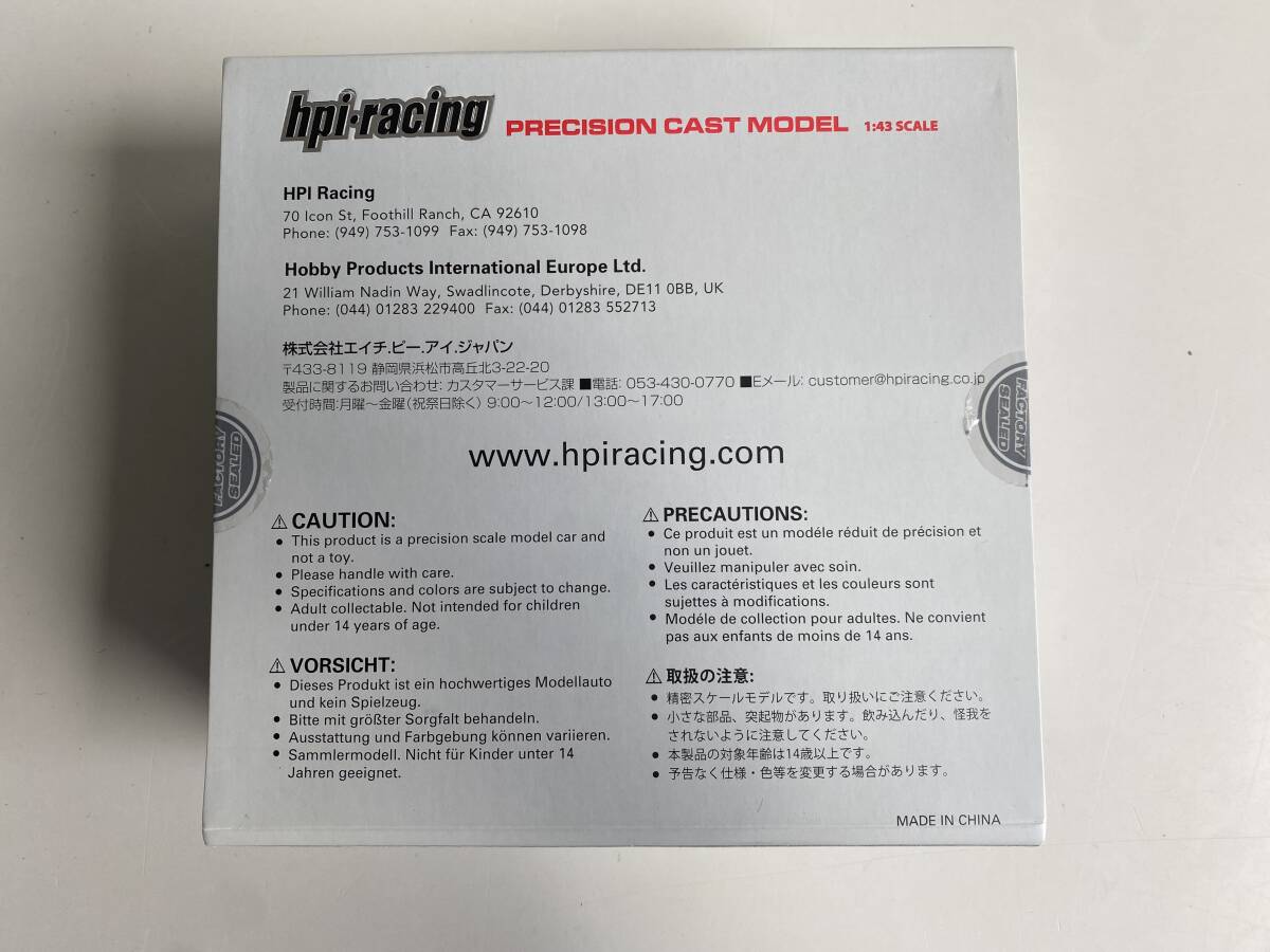 ⑬t726◆hpi-racing◆1/43 PRECISION CAST MODEL MAZDA 787B Plain Color Model Black マツダ KID BOX 988 ミニカー 模型 未使用 新品の画像8