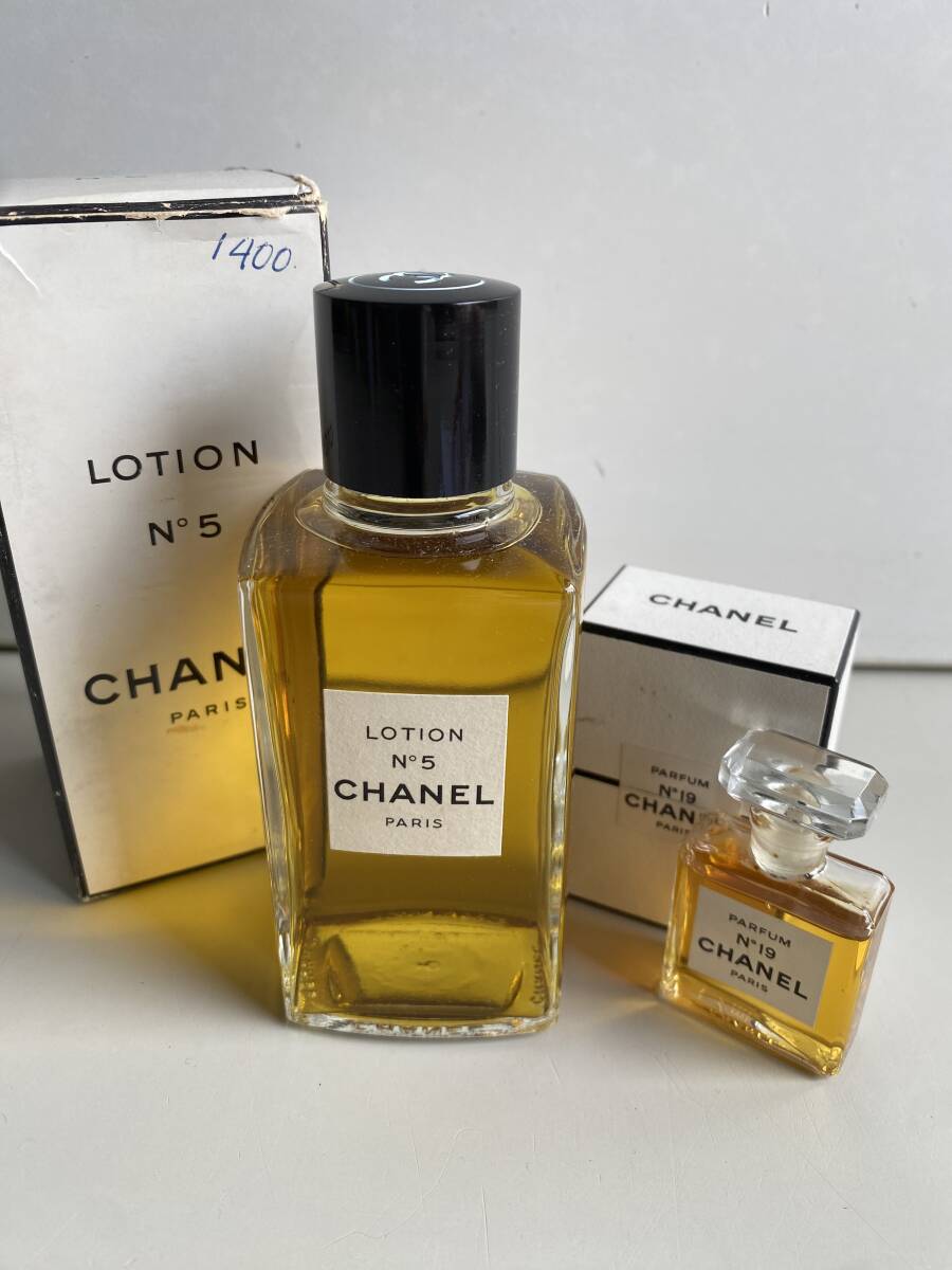 Ht553◆CHANEL シャネル◆香水 フレグランス ボディローション レディース PARIS LOTION №5 PARFUM №19 7ml 46A 箱付の画像1