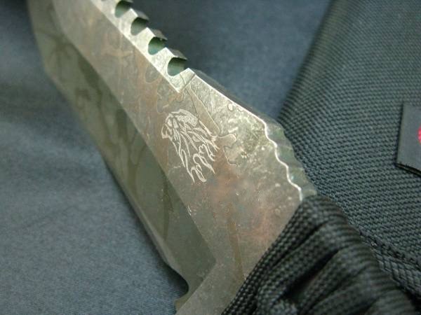 ★S025D★SR KNIVES 極厚超硬 タクティカル フルタング サバイバルナイフ☆パラコード Silverの画像2