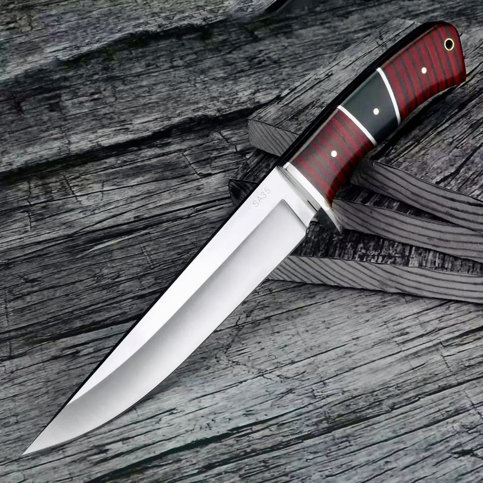 SA35★Columbia Saber★コロンビアナイフ 高品質 シースナイフ ウッドハンドル ハンティングナイフ アウトドア・シースナイフの画像1