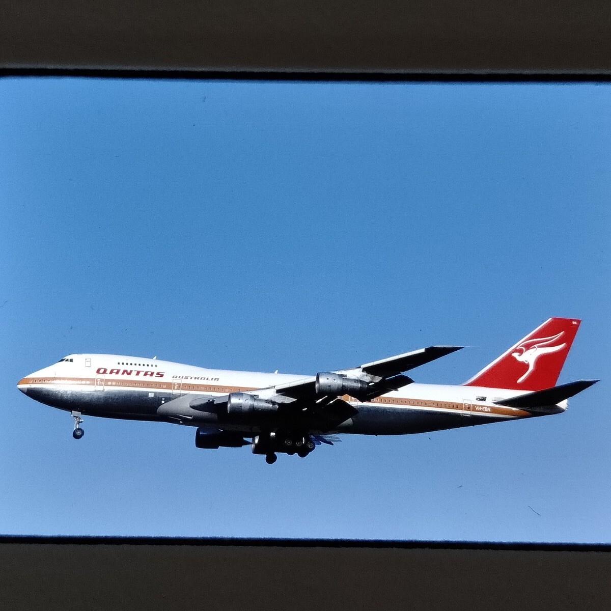 ネ093 航空機 旅客機 カンタス航空 JAL ボーイング 747 ネガ カメラマニア秘蔵品 蔵出し コレクション 15枚まとめて_画像1