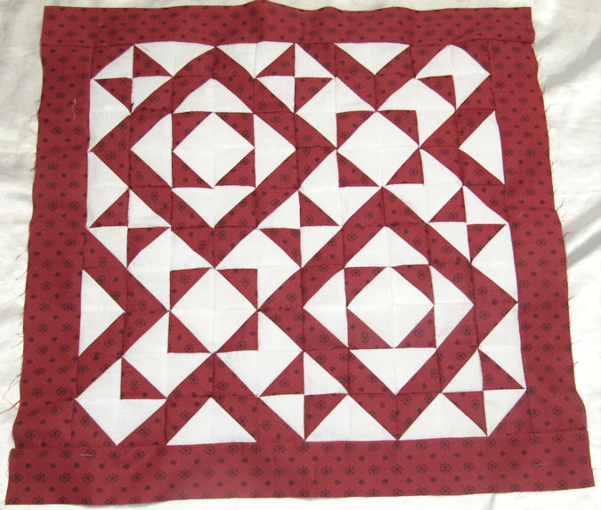 パッチワーク キルトトップ Half square triangle NO.5の画像1