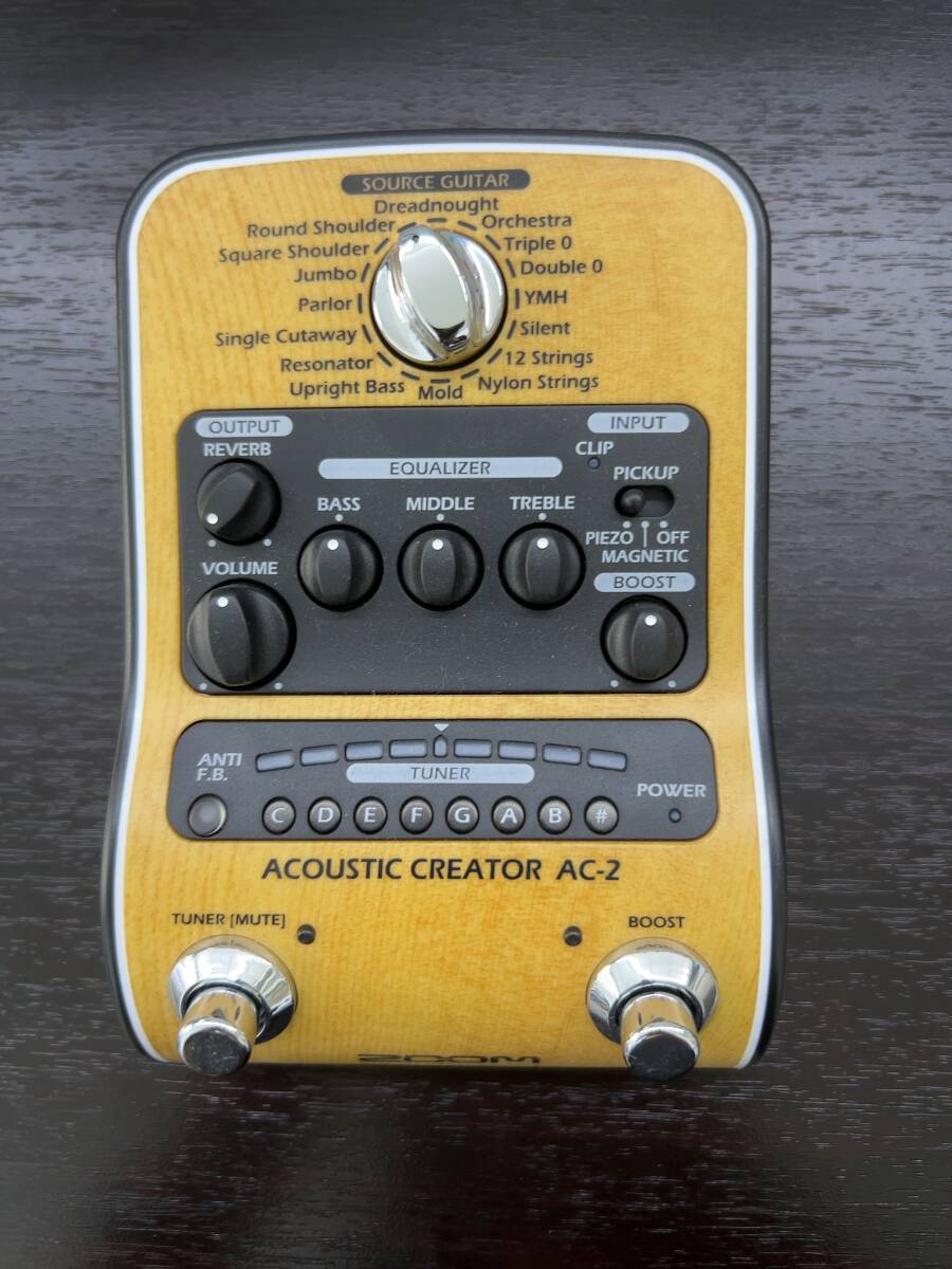 ZOOM AC-2 Acoustic Creator アコースティックギター用プリアンプ_画像1
