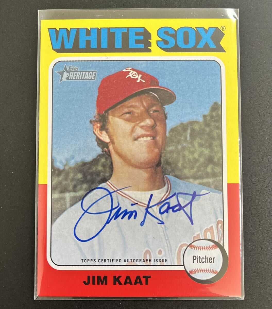 2024 Topps Heritage Baseball Jim Kaat White Sox Auto Real One 直書きサイン MLBの画像1