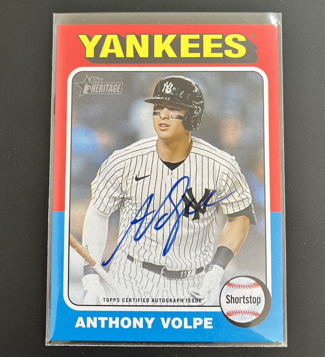 2024 Topps Heritage Basebll Anthony Volp Yankees Auto Real One 直書きサイン MLBの画像1
