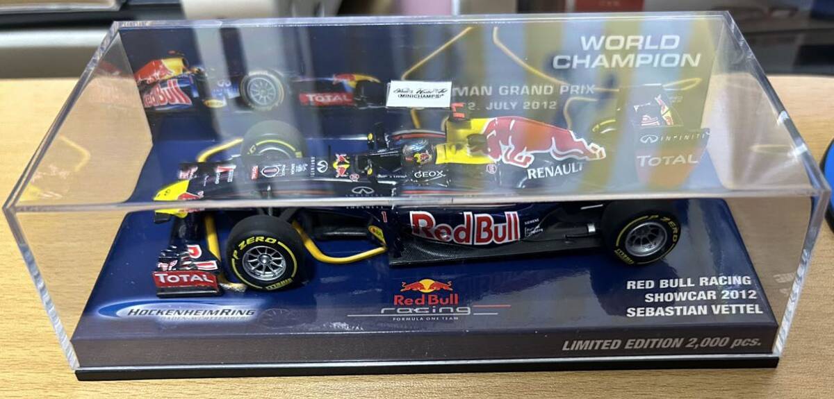 1/43 ミニチャンプス　レッドブル レーシング　2012 ショーカー　セバスチャン　ベッテル　#1 ホッケンハイムリンク　 red bull