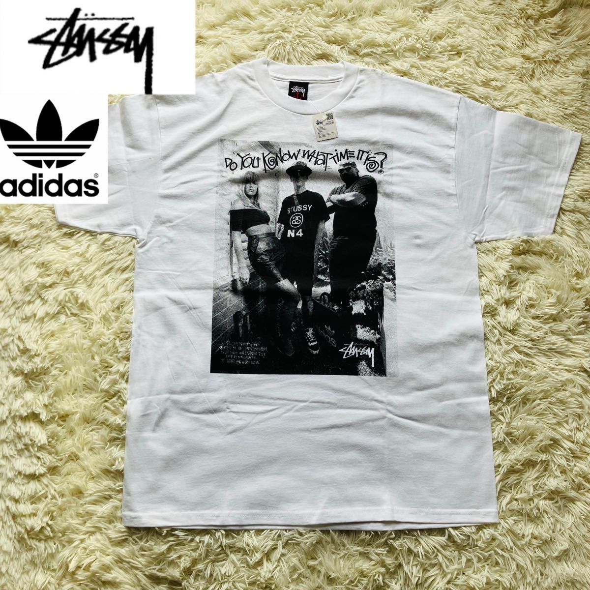 タグ付】old stussy adidas コラボ フォト Tシャツ アディダス タグ付】old stussy adidas コラボ フォト Tシャツ アディダス