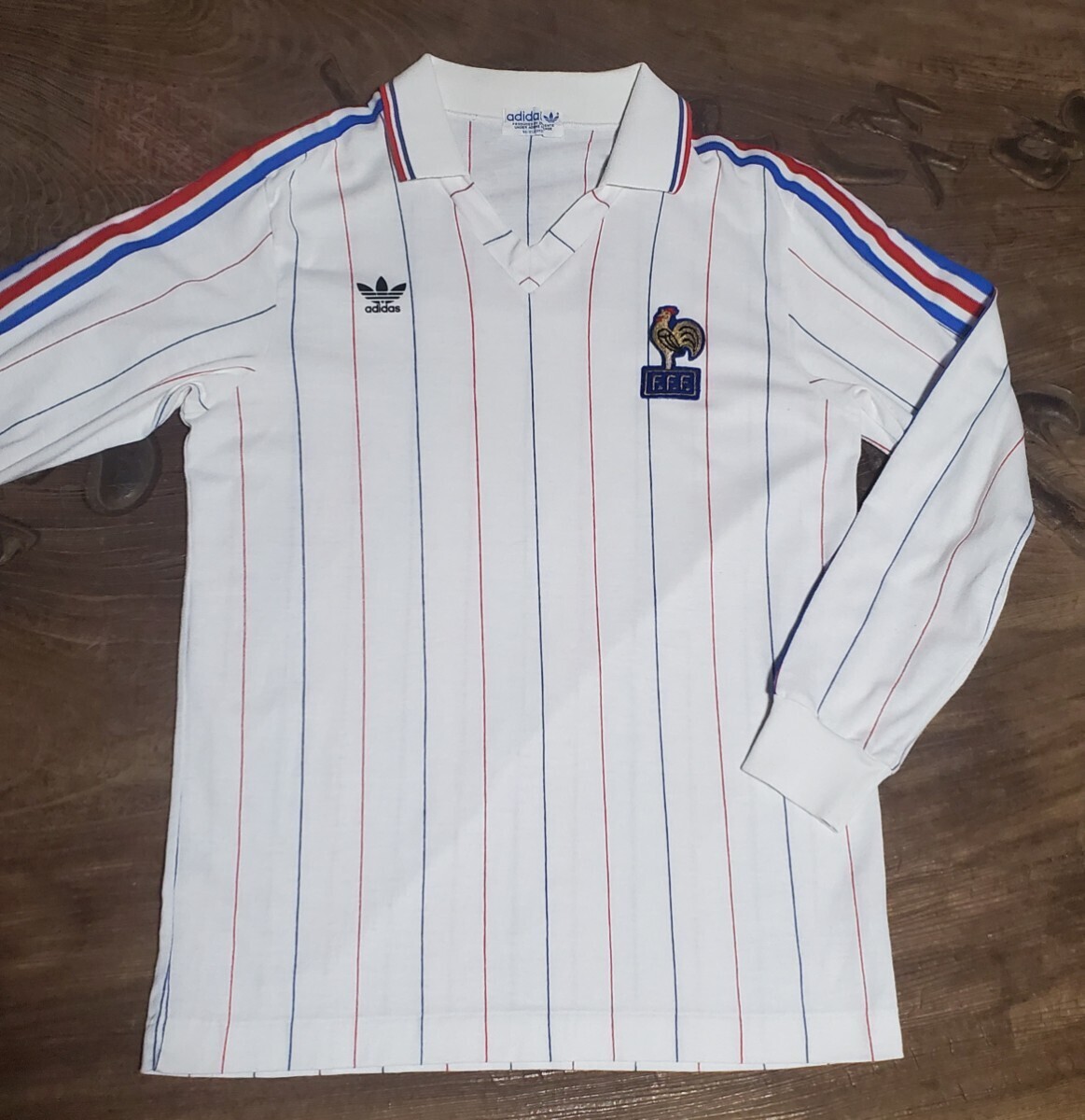 値下げ交渉 1982-83年 フランス代表 adidas アウェイ 長袖 検)FRANCE AWAY L/S WC WORLD CUP SPAIN 82 PLATINI ワールドカップ プラティニ_画像1