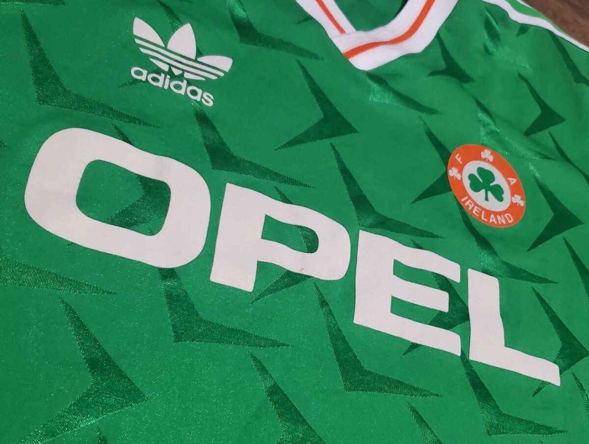 値下げ交渉 1990-92年 アイルランド代表 adidas OPEL XL 検)90 91 1991 1992 Republic Of Ireland FIFA WC WORLD CUP ITALY Roy Keane Y2K_画像6