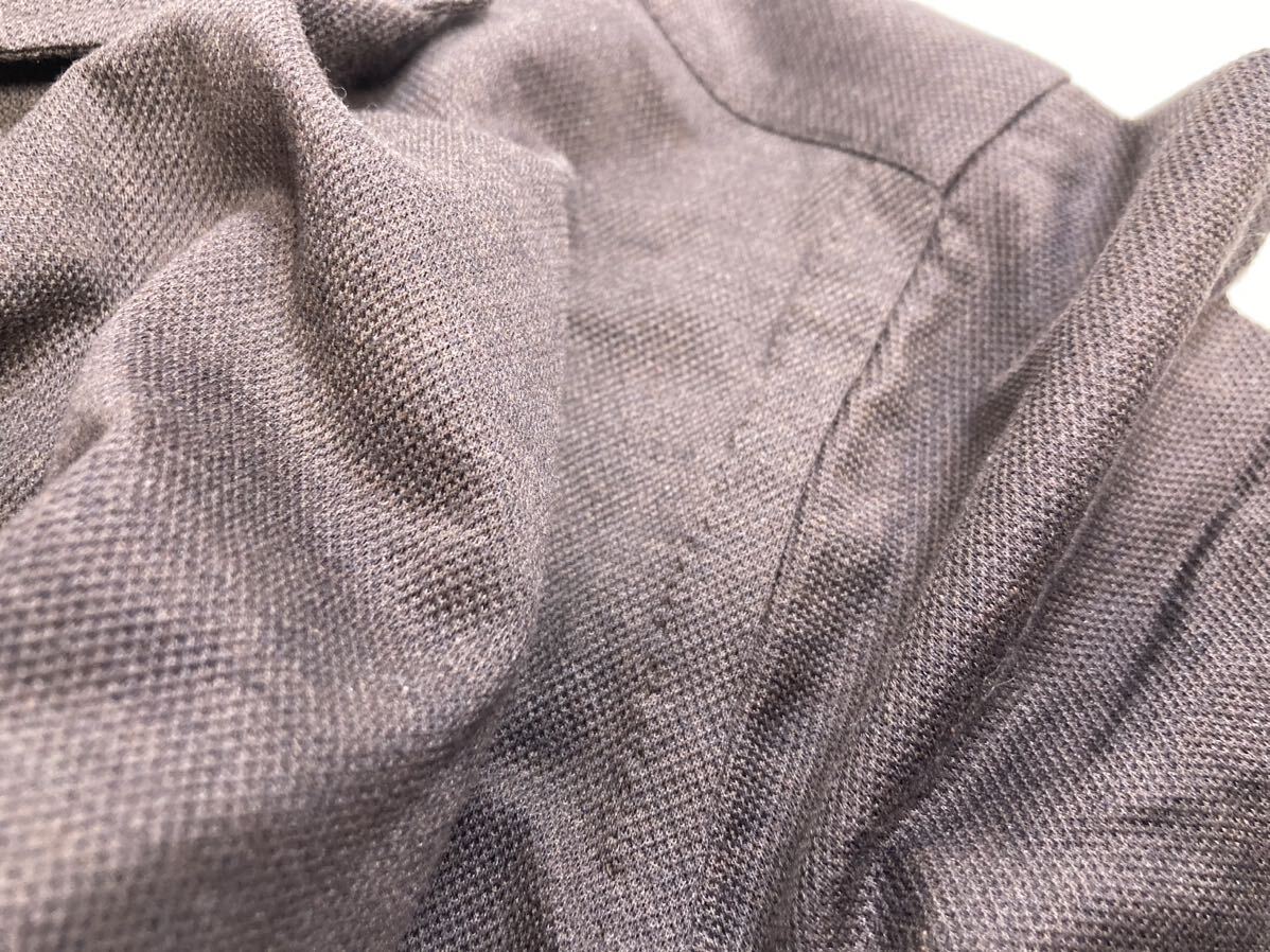 新品　フラルボ（伊）　ドレスシャツ４２　茶　非常に目の細かい鹿の子　ニット素材　ハンドメイド　ワイド　５カ所手縫い　定価３．７万円_画像7