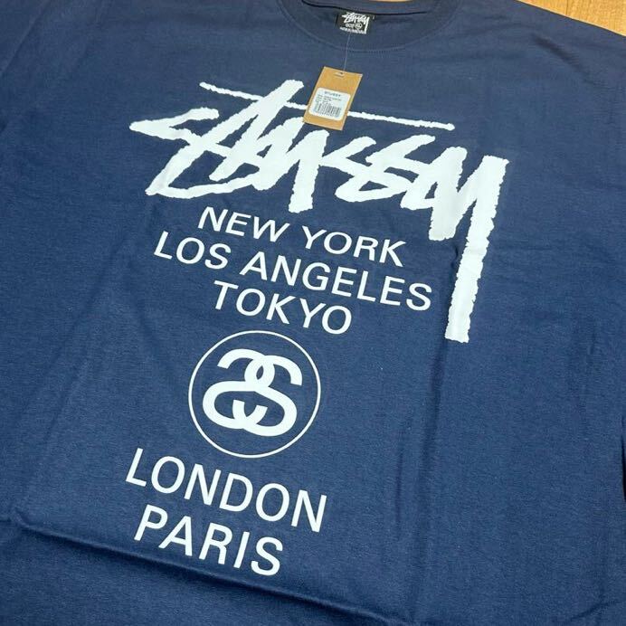 STUSSY WORLD TOUR TEE XL（正規品 本物 ワールドツアー コラボ nike 8ball Supreme dunk sb Tシャツ パーカー air forceデニム スウェットの画像4