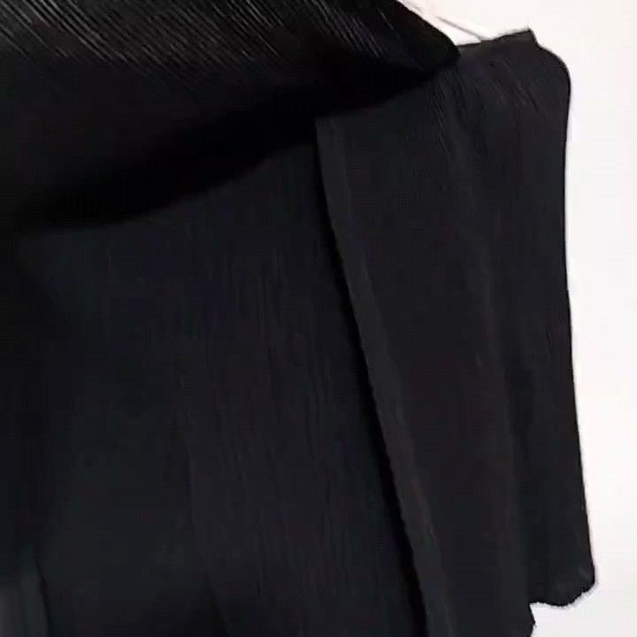 美品　プリーツプリーズ　レイヤードパンツ　ブラック　日本製　スカート・パンツ