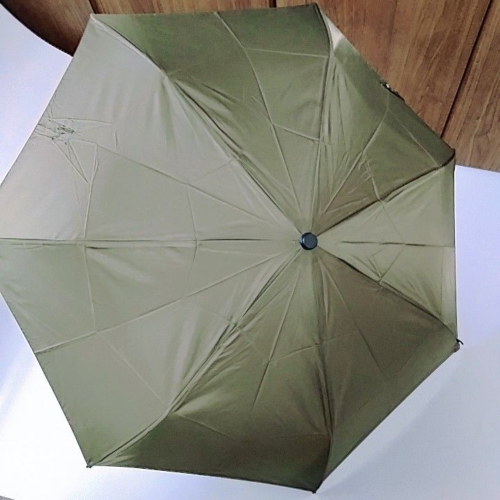 美品　カルバンクライン　雨傘　折りたたみ　グリーン　自動傘　ロゴ