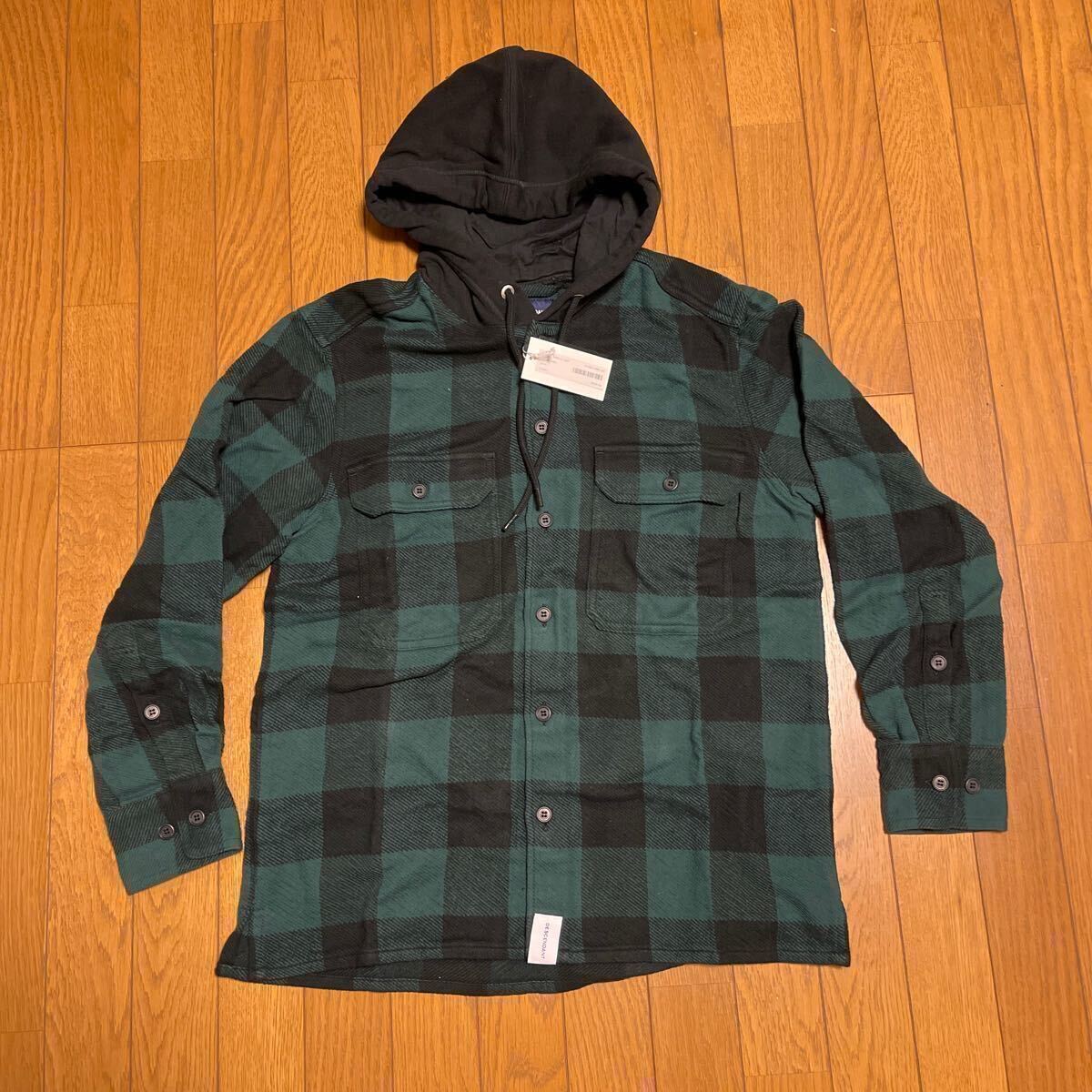 19SS DESCENDANT SPICOLI/HOODED LS SHIRT 長袖 シャツ サイズ1 GREEN ディセンダントの画像1