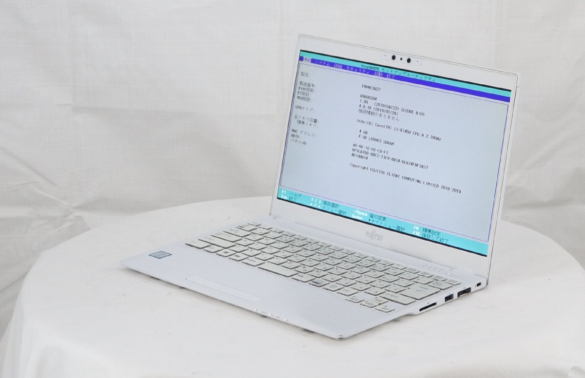 FUJITSU FMVWC3U27 LIFEBOOK WU2/C3 Core i3 8145U 2.10GHz 4GB 128GB(SSD)■現状品の画像1