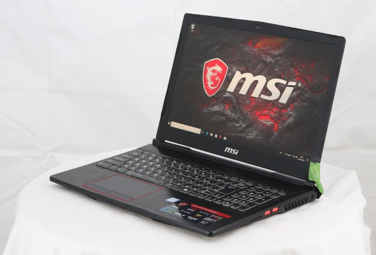 Micro-Star GE63VR 7RF - Win10 Core i7 7700HQ 2.80GHz 16GB 1000GB HDD 他■現状品の画像1