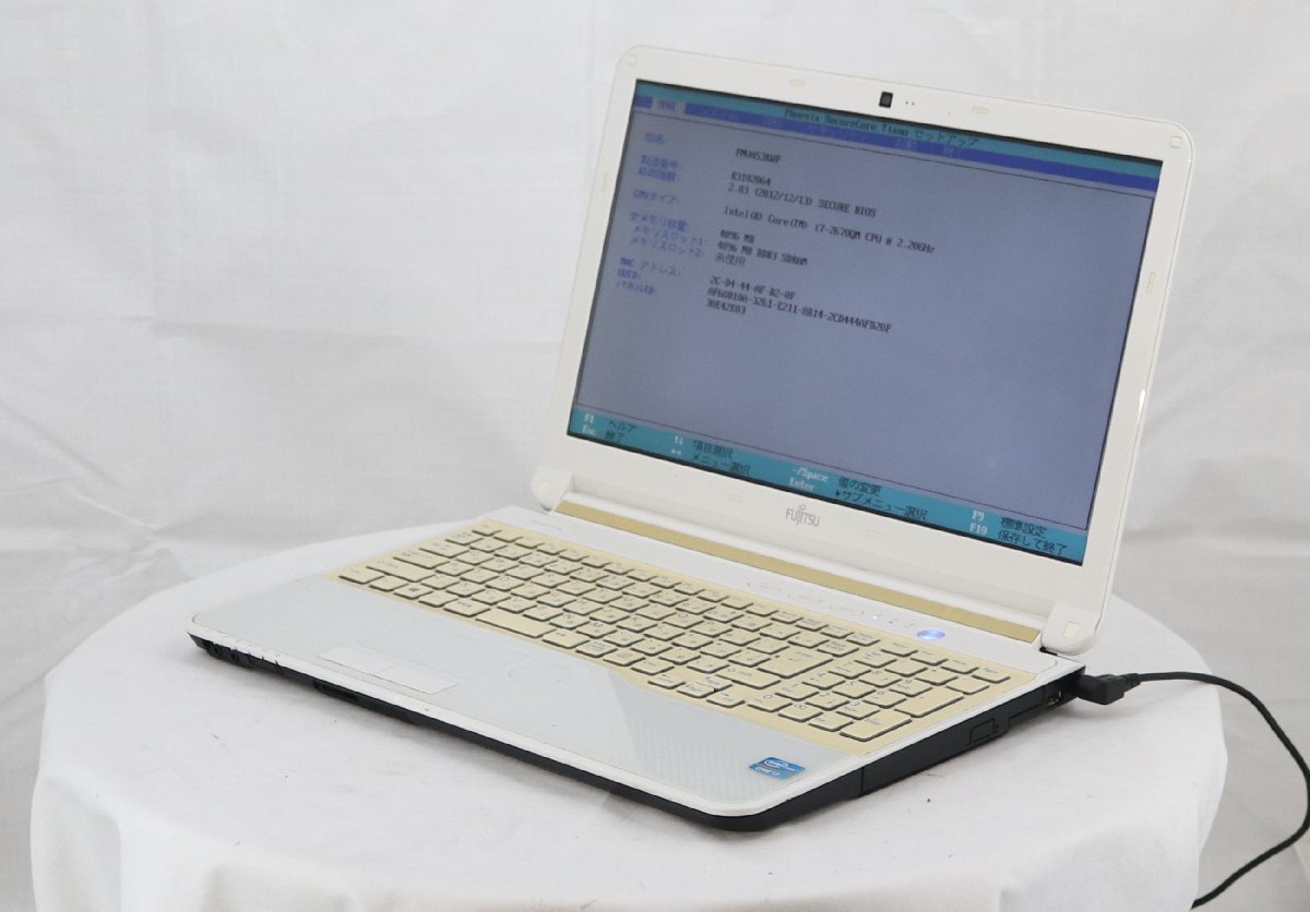 FUJITSU FMVA53KWP LIFEBOOK AH53/K　Core i7 2670QM 2.20GHz 4GB 1000GB■現状品_画像1