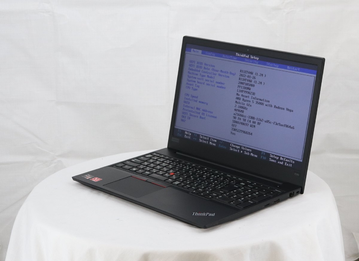 lenovo 20NFS05H00 ThinkPad E595 AMD Ryzen 5 3500U with Radeon Vega Mobile Gfx 4GB ■現状品の画像1