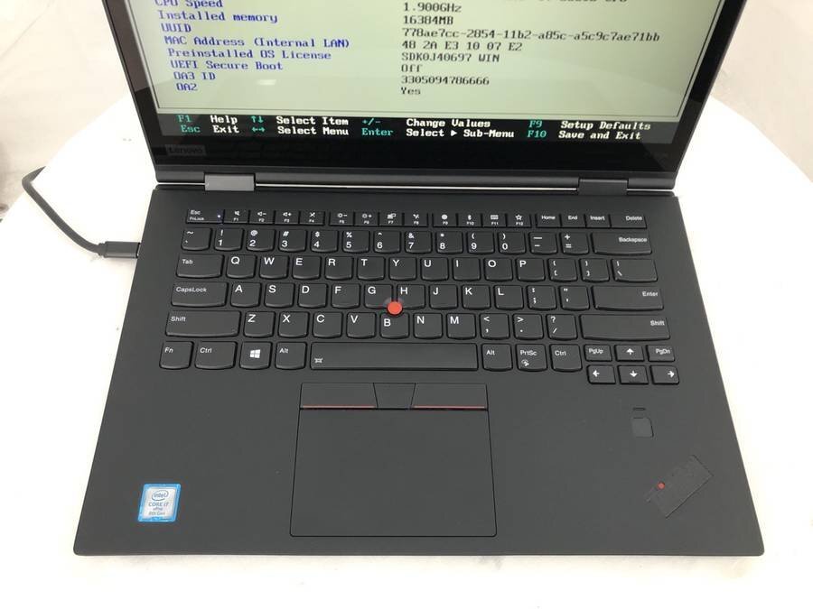 lenovo 20LES1GS0X ThinkPad X1 Yoga Core i7 8650U 1.90GHz 16GB ■現状品の画像5