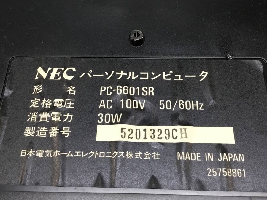 NEC PC-6601SR 旧型PC Mr.PC■現状品の画像4