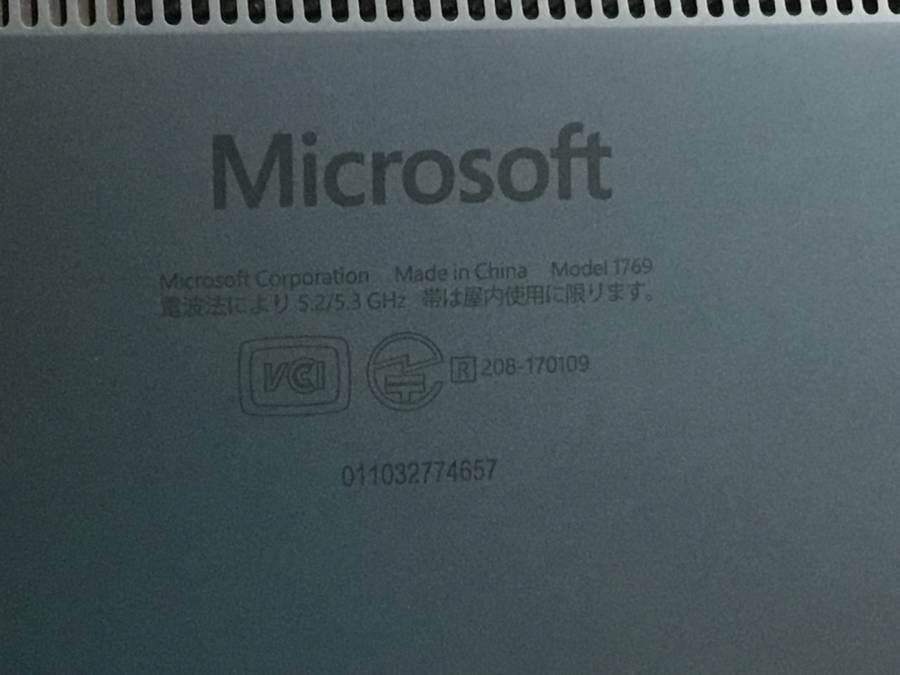 Microsoft 1769 Surface Laptop Win10　Core i5 7200U 2.50GHz 8GB 256GB(SSD)■現状品_画像4
