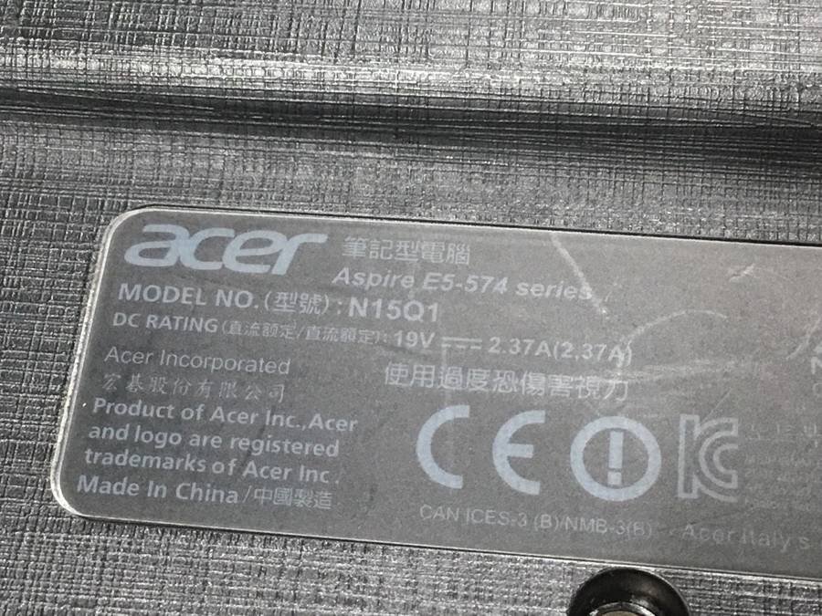 acer E5-574-A54G/W Aspire　Core i5 6200U 2.30GHz 4GB 320GB■現状品_画像4