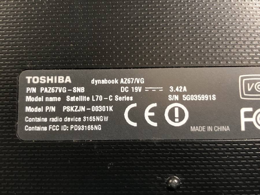 TOSHIBA PAZ67VG-SNB dynabook AZ67/VG Core i7 6500U 2.50GHz# текущее состояние товар 