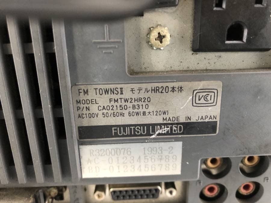 FUJITSU FMTW2HR20 старая модель PC FM TOWNSⅡ HR20# текущее состояние товар 