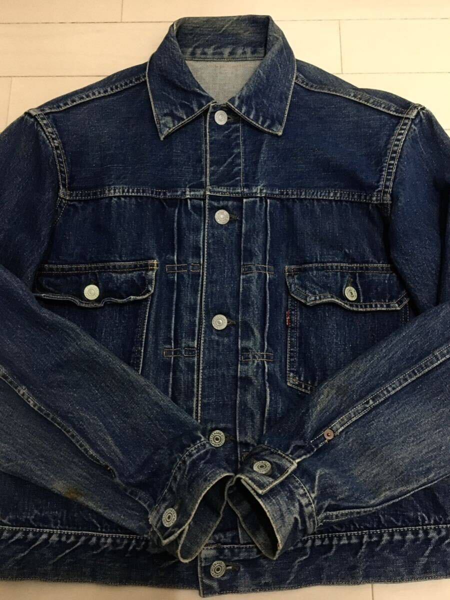 【極上】真紺 40-38 507XX デッドストック 2.3WASH 革パッチ期 50年代 イエローステッチ LEVIS リーバイス 501XX 506XX 557 558 ビッグEの画像7