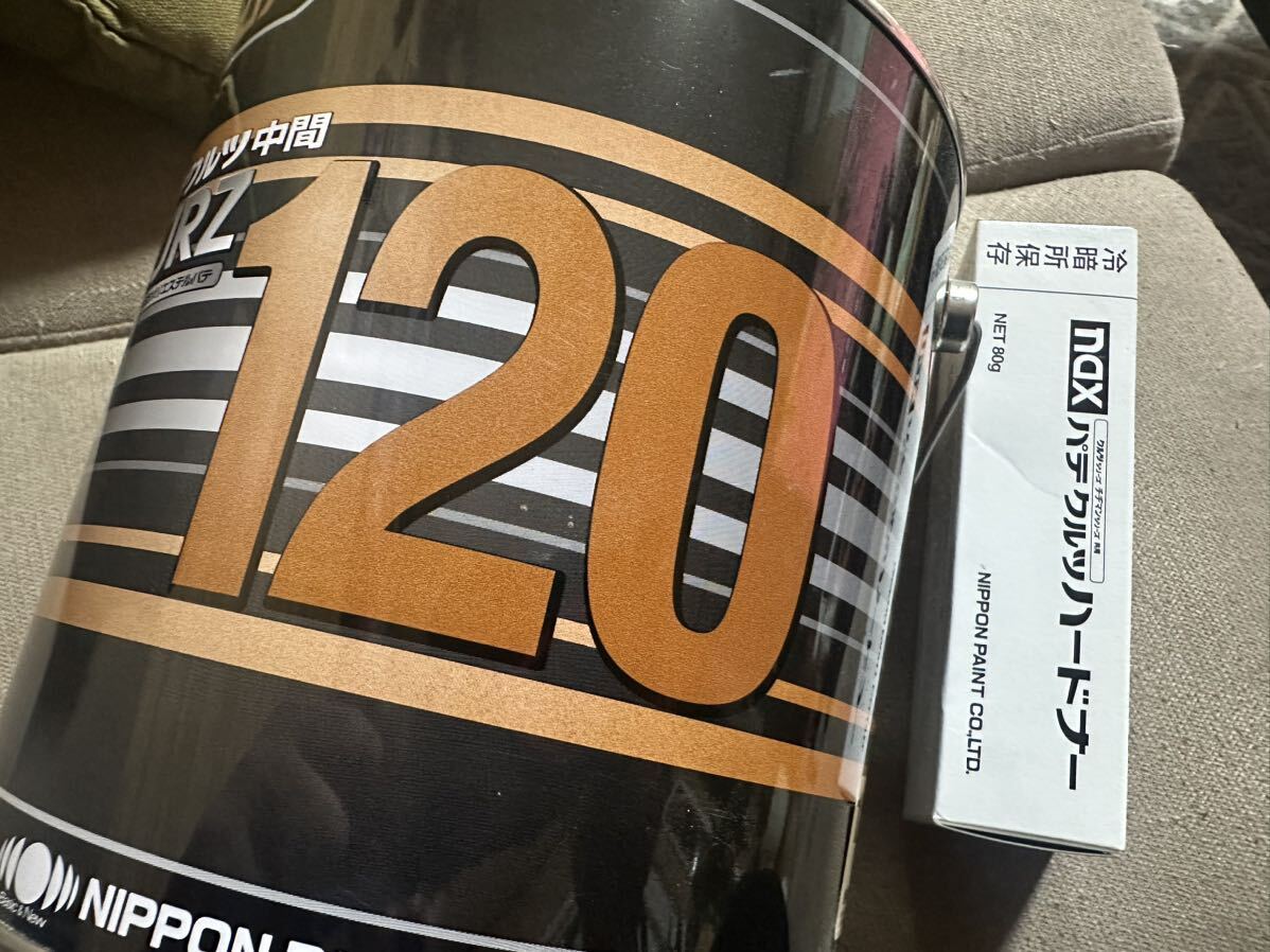 送料無料　nax 日本ペイント パテクルツ　120 3.5kg kg 主材　硬化剤　鈑金塗装　塗料