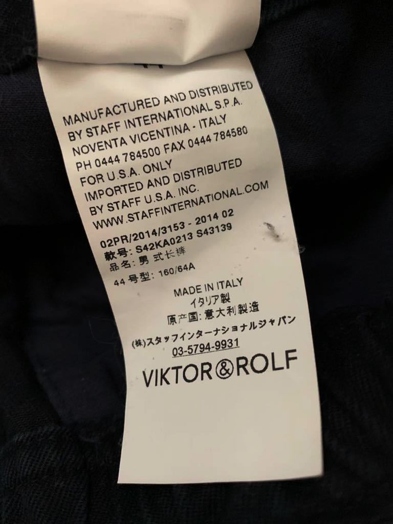 2014年購入 VIKTOR&ROLF イタリア製スキニーパンツ size44 ダークネイビー ドローコード ヴィクター＆ロルフ メンズ 美品 国内正規_画像7