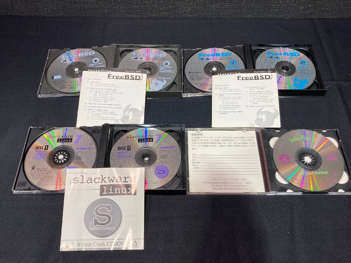 INFO MAC V slack ware linux 7 Free BSD 4.1 Free BSD 4.4 CD－ROM 4枚セットの画像3